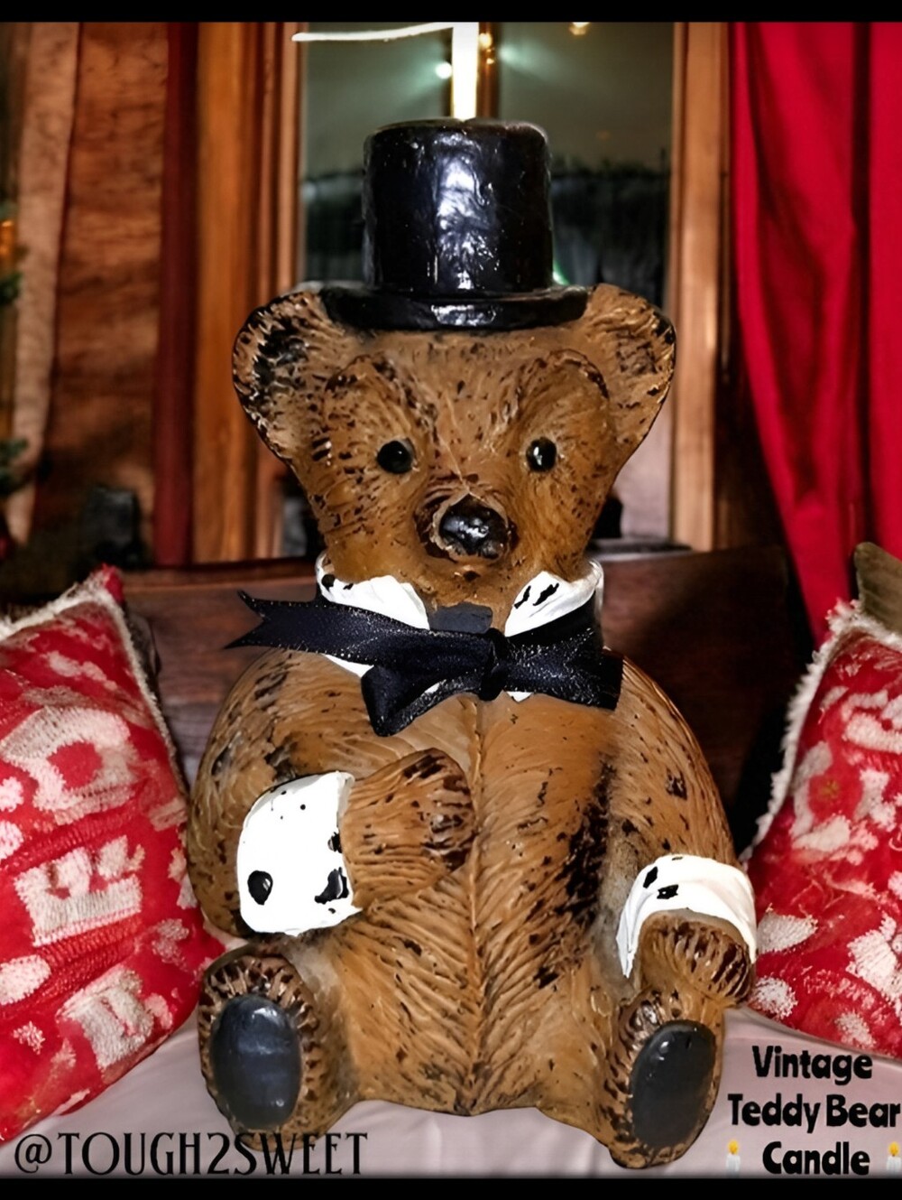 RARE VINTAGE "1984" SCULPTED WAX WORKERS "BUSTER THE AFFAIR BEAR" CANDLE